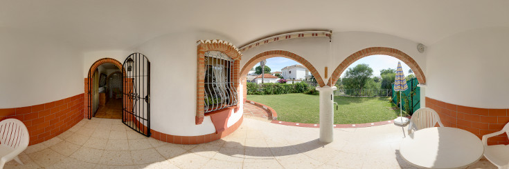 Interaktives Kugelpanorama - Ferienwohnung UNTEN RECHTS - Terrasse